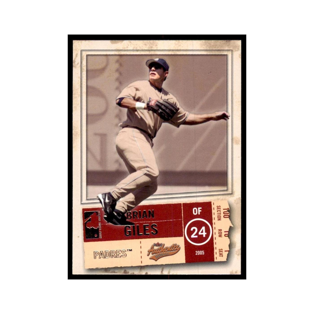 2005 Fleer Authentix Brian Giles Baseball Cards #53