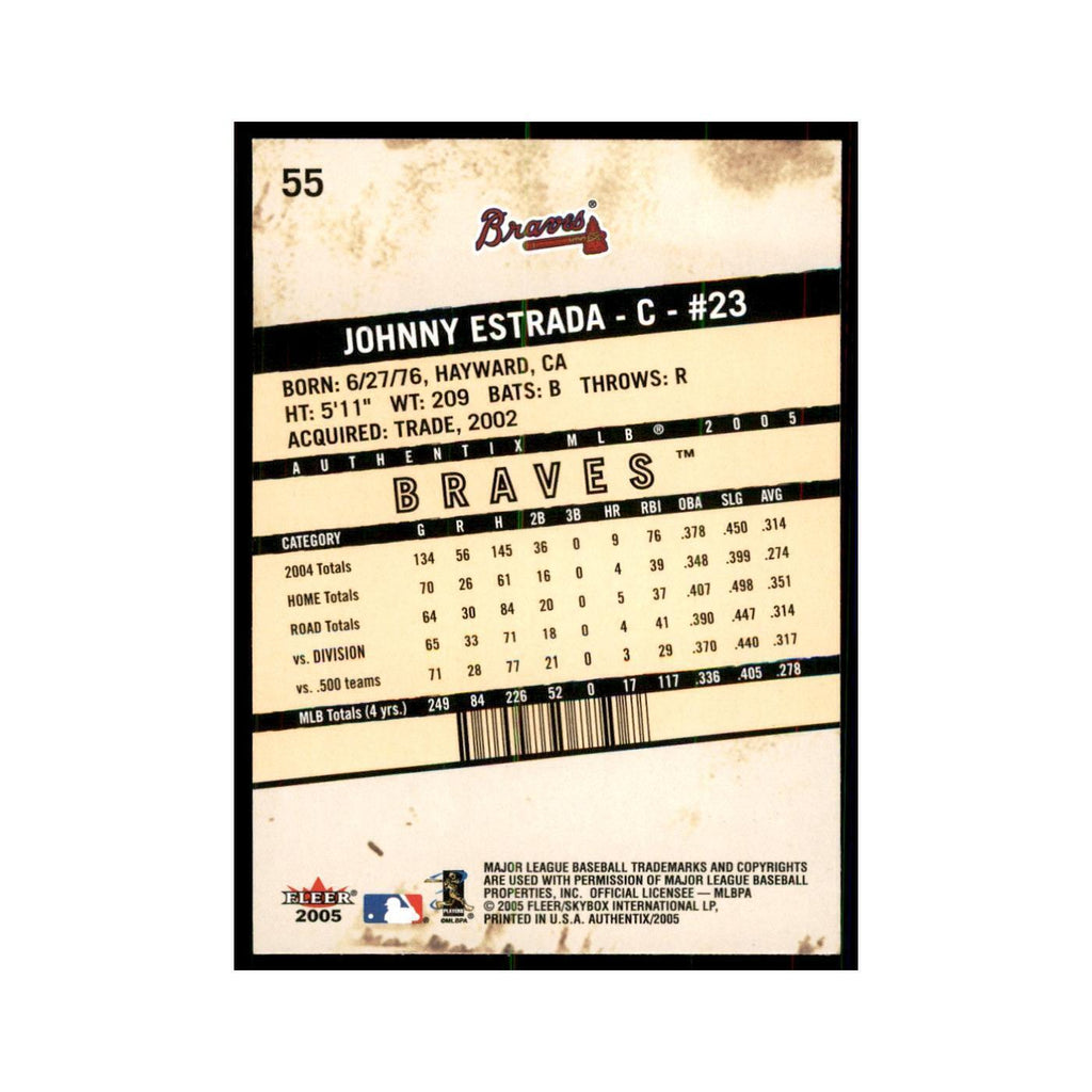 2005 Fleer Authentix Johnny Estrada Baseball Cards #55