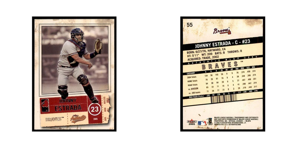 2005 Fleer Authentix Johnny Estrada Baseball Cards #55