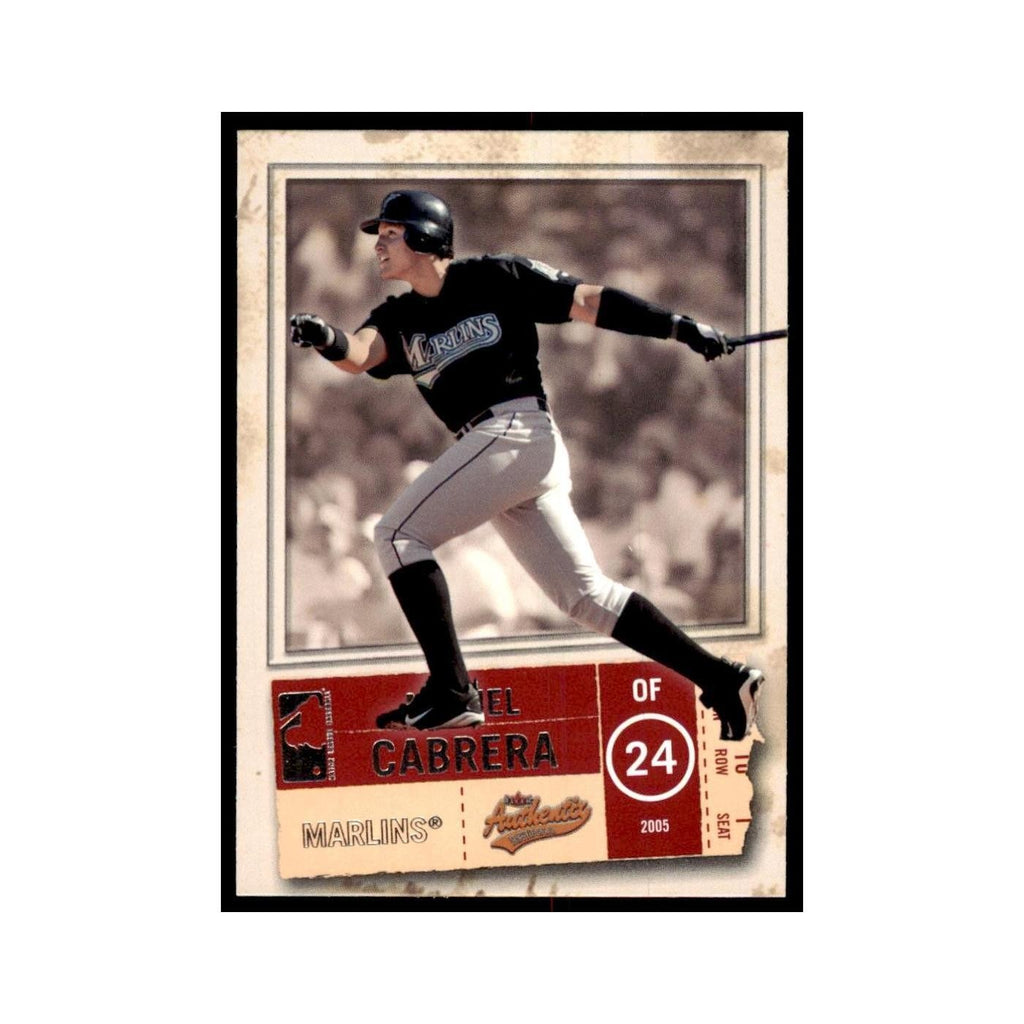 2005 Fleer Authentix Miguel Cabrera Baseball Cards #60