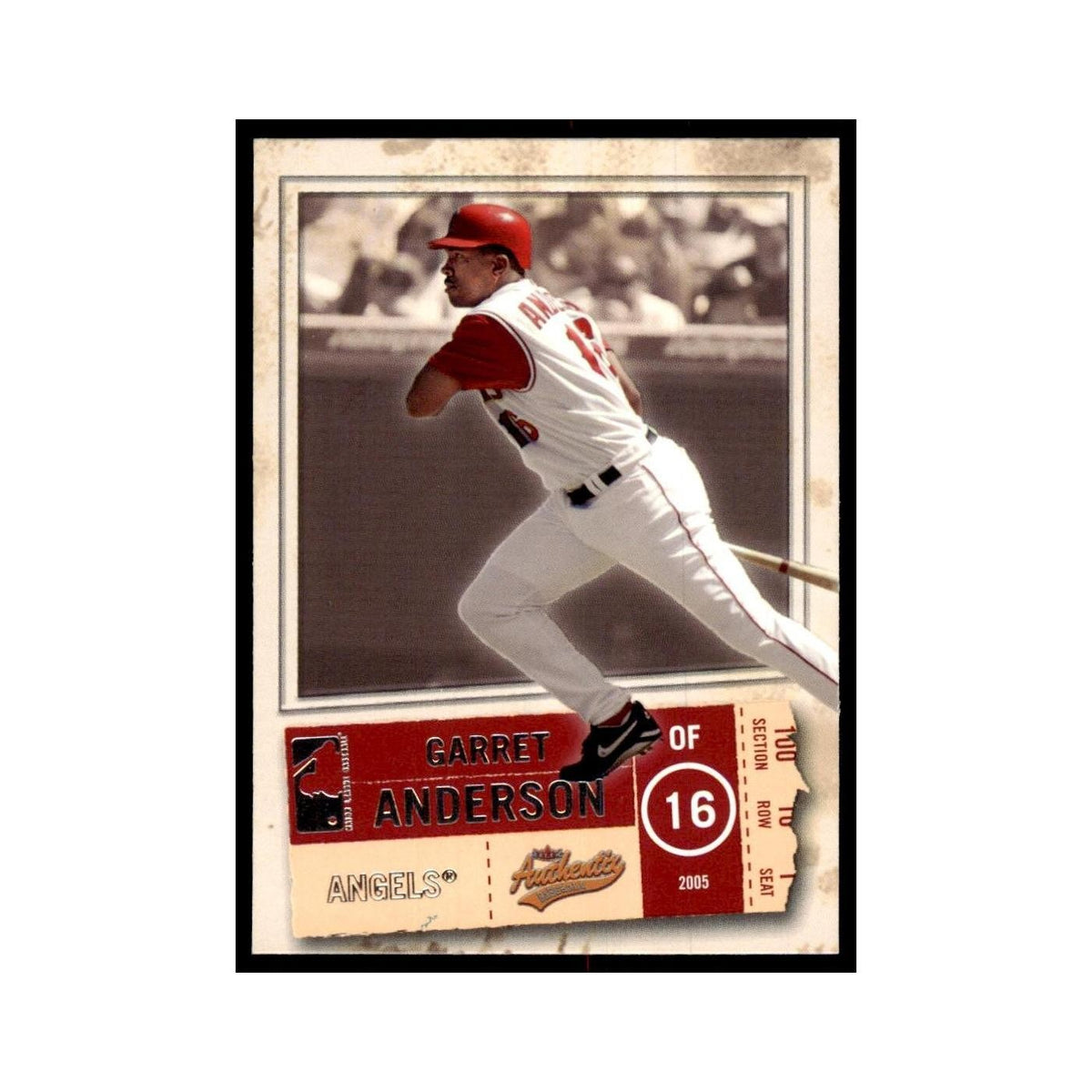 2005 Fleer Authentix Garret Anderson Baseball Cards #67