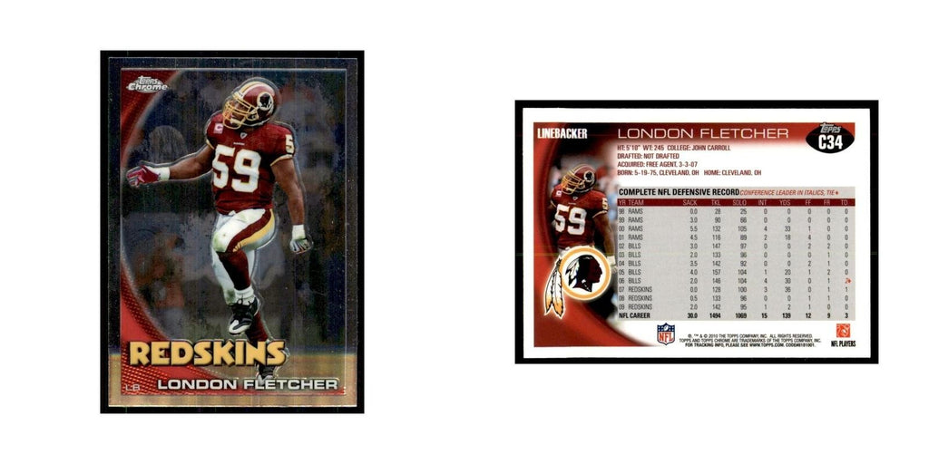 2010 Topps Chrome London Fletcher Football Cards #C34
