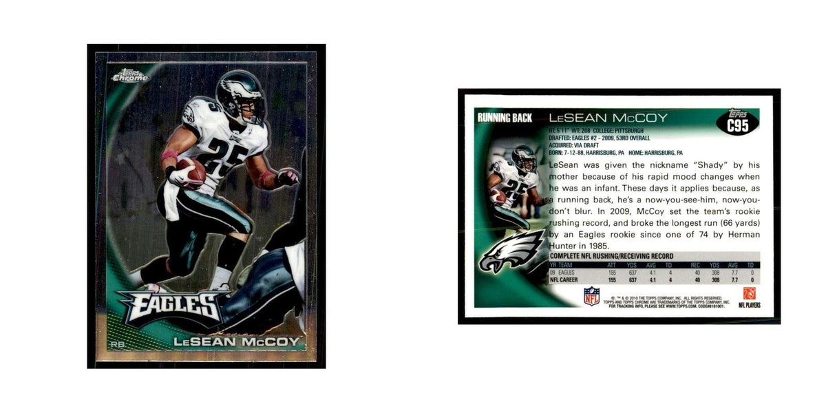 2010 Topps Chrome LeSean McCoy Football Cards #C95