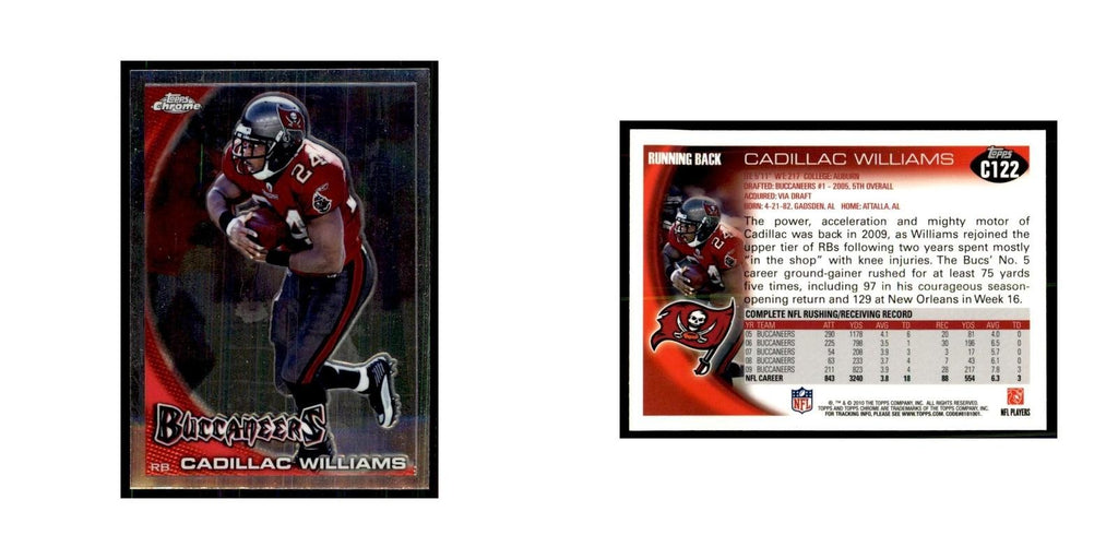 2010 Topps Chrome Cadillac Williams Football Cards #C122