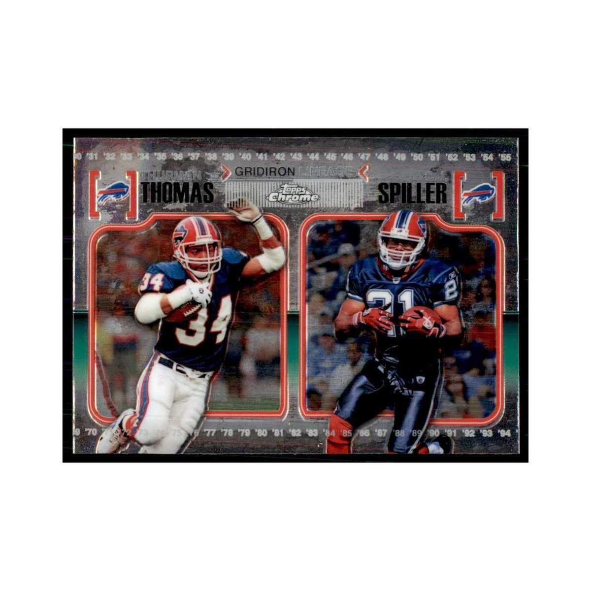 2010 Topps Chrome Thurman Thomas/C.J. Spiller Football Cards #CGL-TS