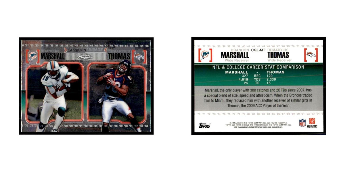2010 Topps Chrome Brandon Marshall/Demaryius Thomas Football Cards #CGL-MT