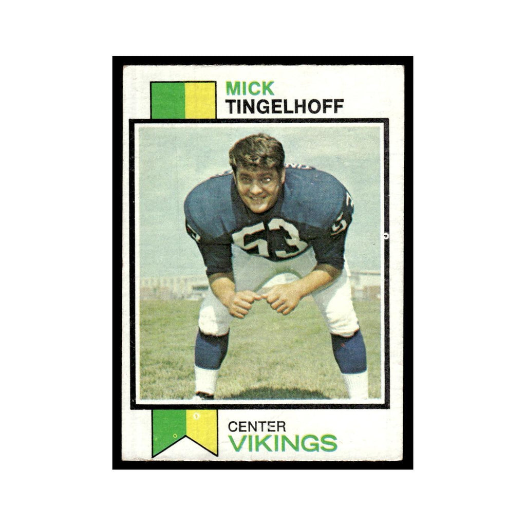 1973 Topps Football Card (Damaged) Mick Tingelhoff Vikings #492.0