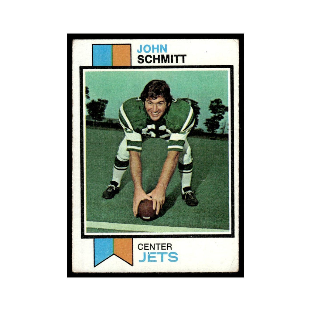 1973 Topps Football Card (Damaged) John Schmitt RC Jets #24.0