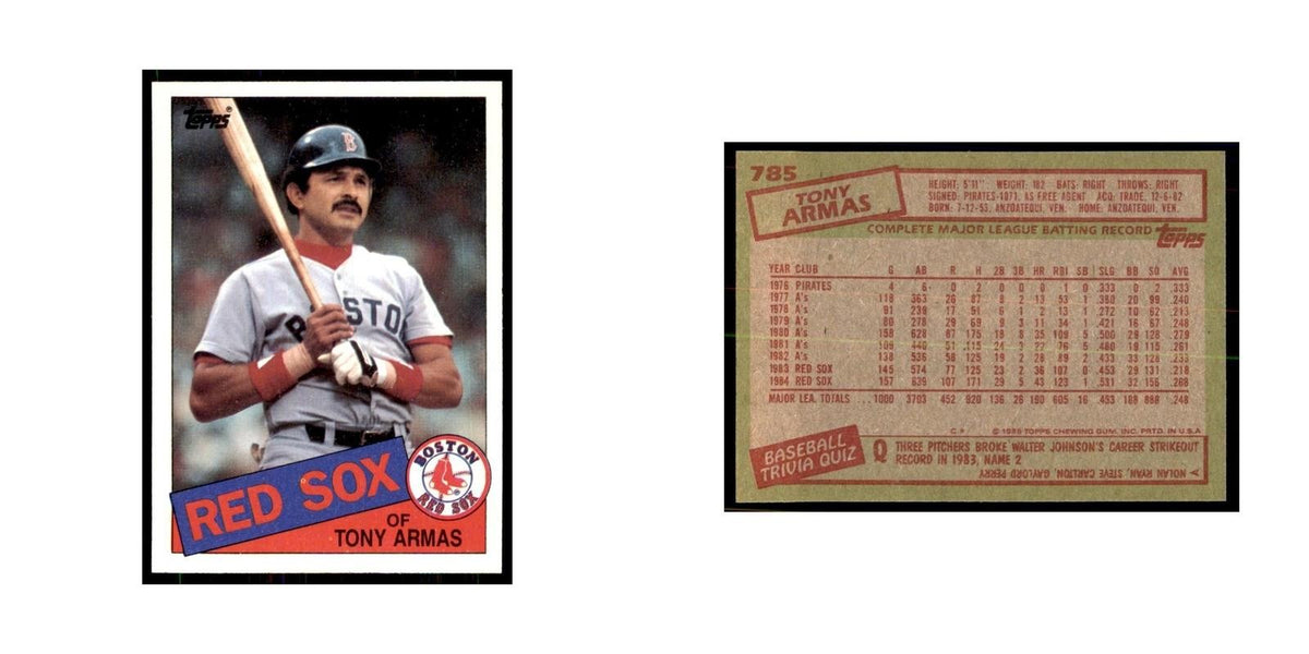 1985 Topps Tony Armas Baseball Cards #785