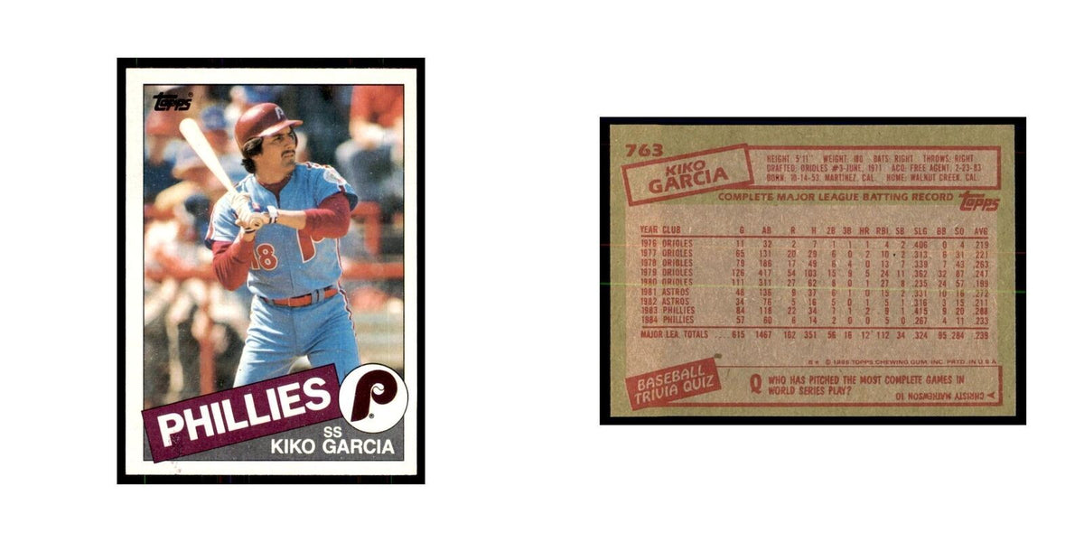 1985 Topps Kiko Garcia Baseball Cards #763