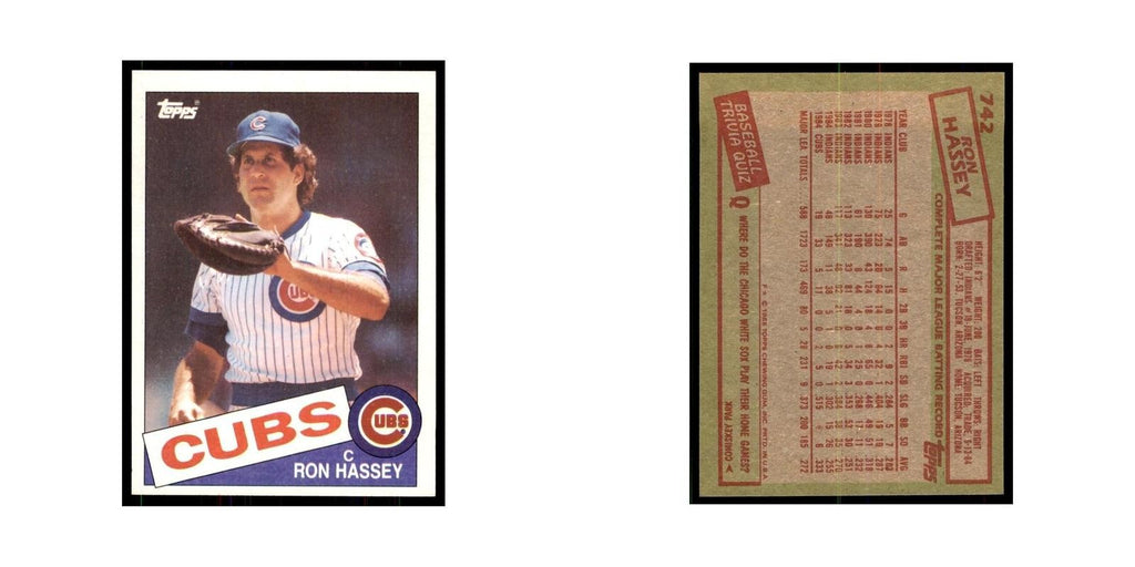 1985 Topps Ron Hassey Baseball Cards #742