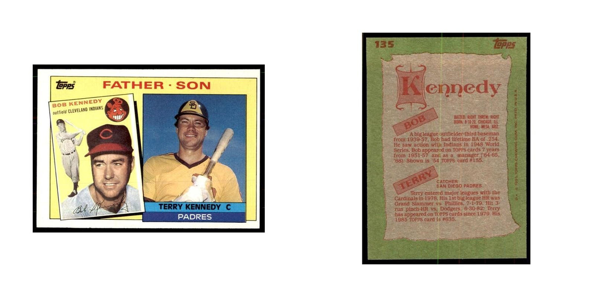 1985 Topps Terry Kennedy/Bob Kennedy Baseball Cards #135