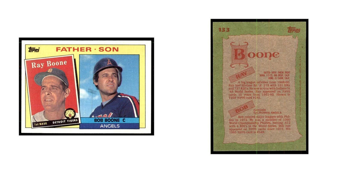 1985 Topps Bob Boone/Ray Boone Baseball Cards #133