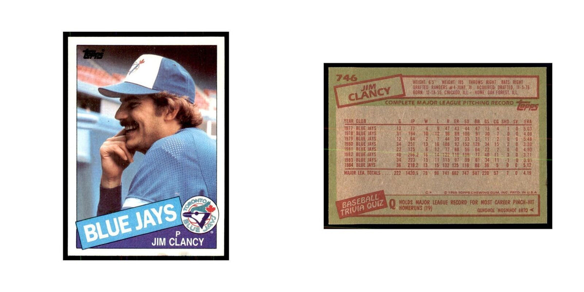 1985 Topps Jim Clancy Baseball Cards #746