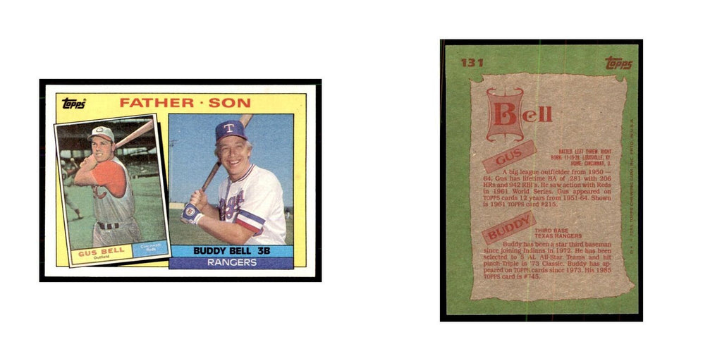 1985 Topps Gus Bell/Buddy Bell Baseball Cards #131
