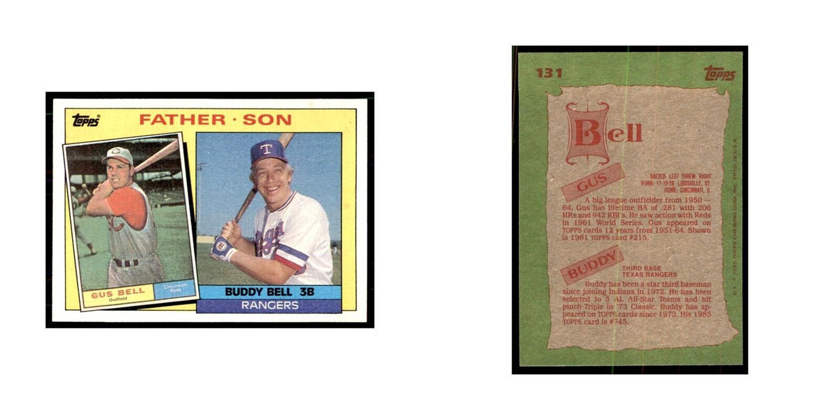 1985 Topps Gus Bell/Buddy Bell Baseball Cards #131