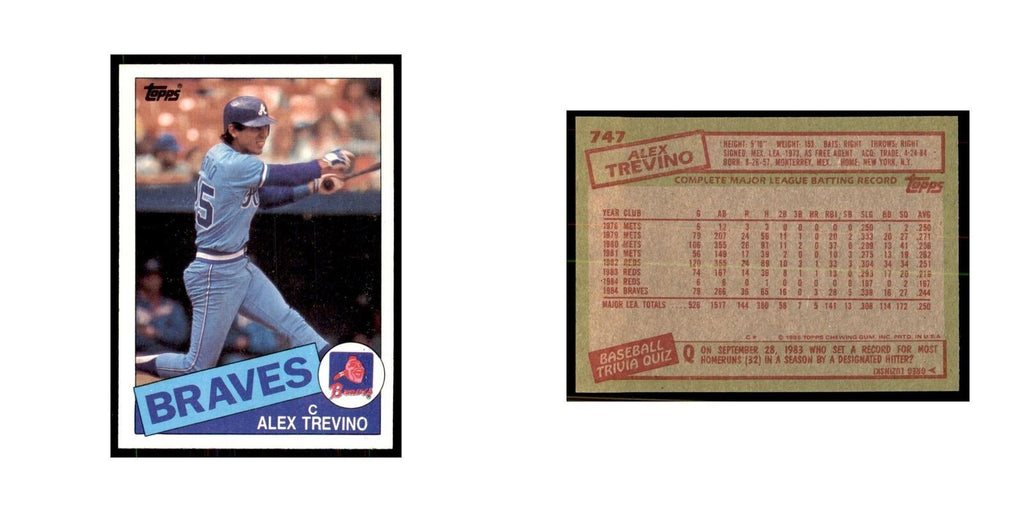 1985 Topps Alex Trevino Baseball Cards #747