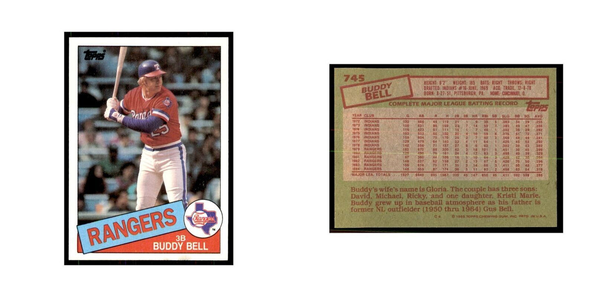 1985 Topps Buddy Bell Baseball Cards #745