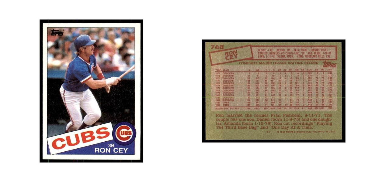 1985 Topps Ron Cey Baseball Cards #768