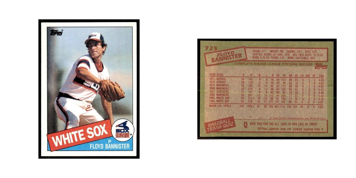1985 Topps Floyd Bannister Baseball Cards #725