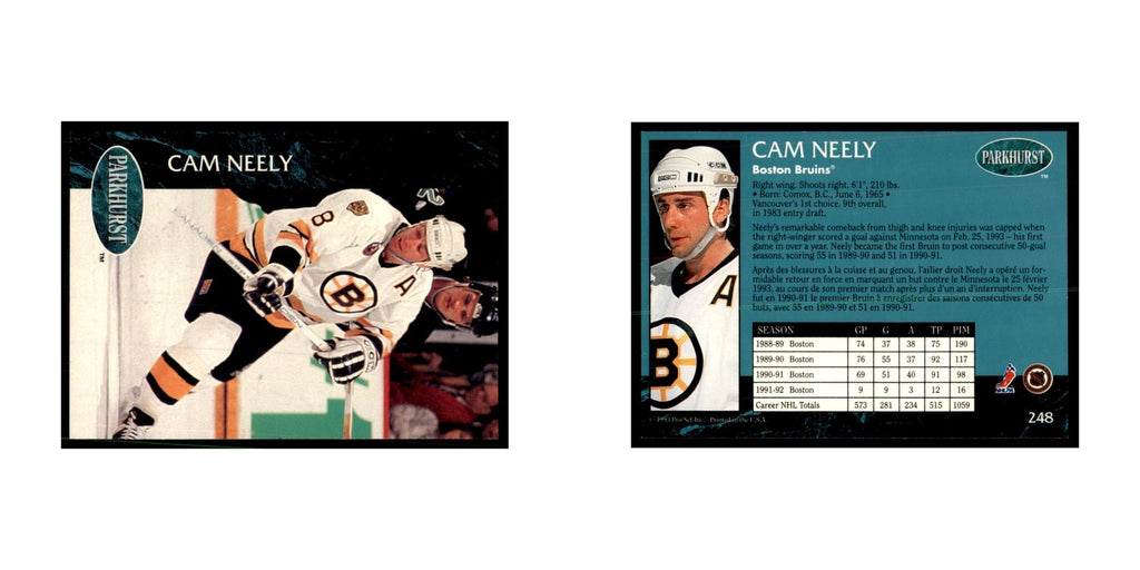 1992 Parkhurst French Cam Neely Hockey Cards #248