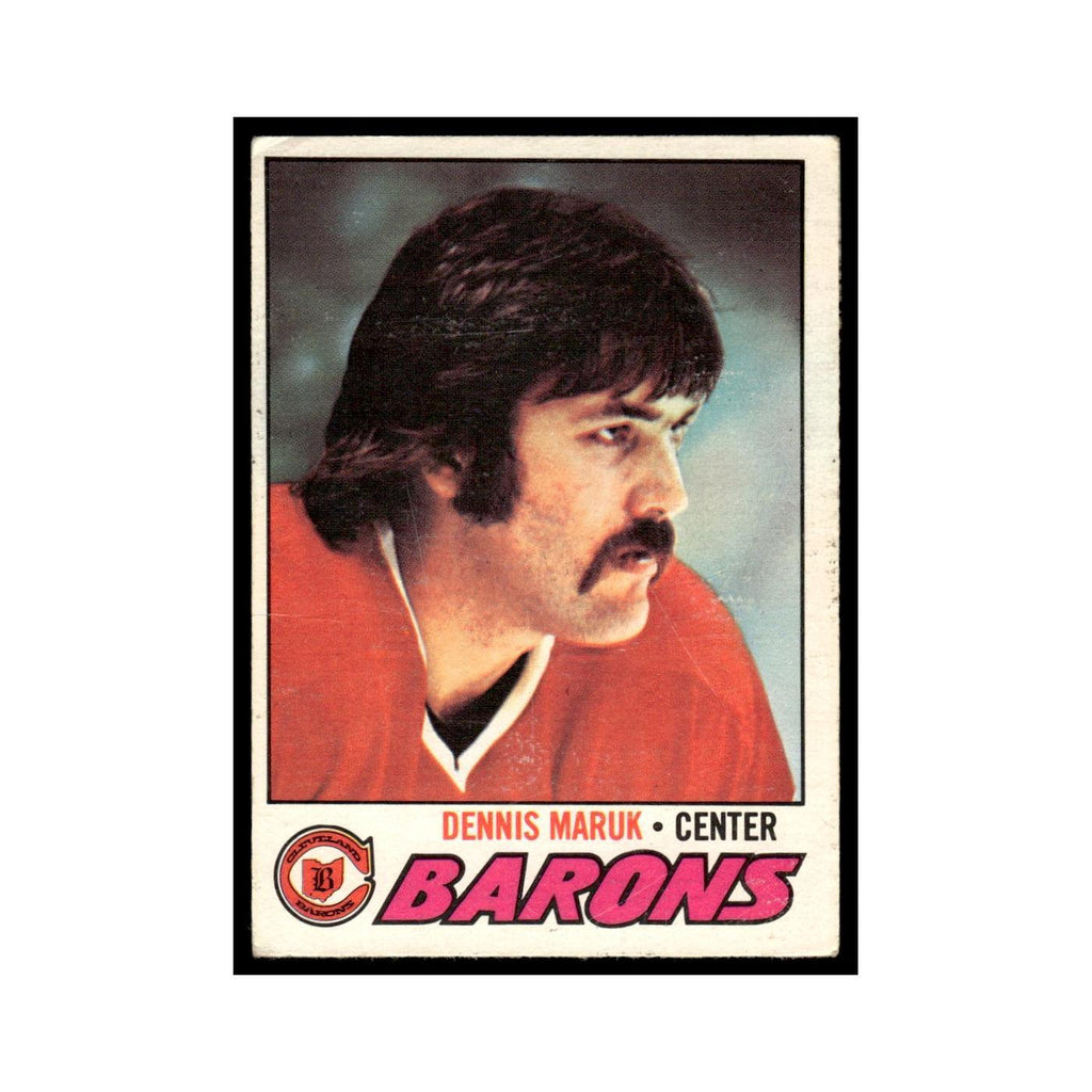 Dennis Maruk 1977 O-Pee-Chee (Damaged) #21 Cleveland Barons Hockey Card Poor