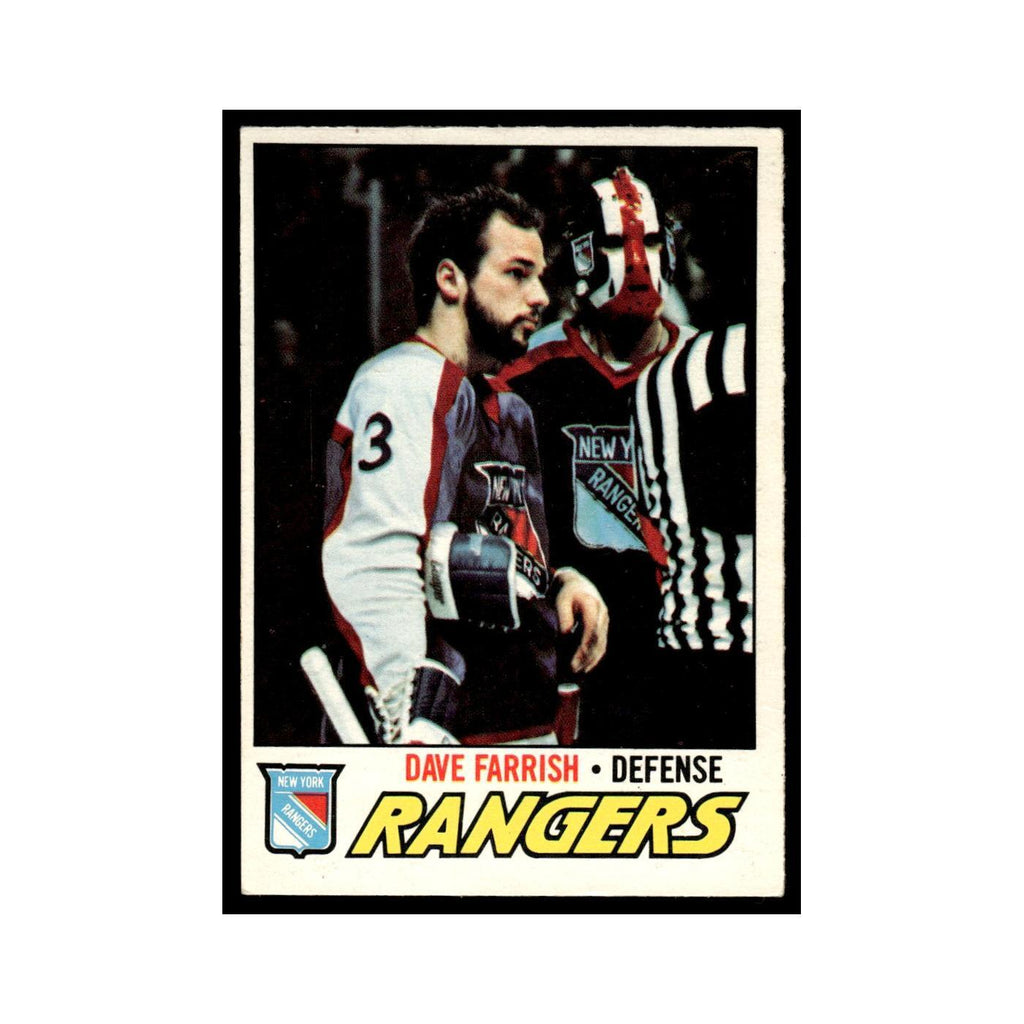 Dave Farrish Rookie 1977 O-Pee-Chee (Damaged) #179 New York Rangers Poor