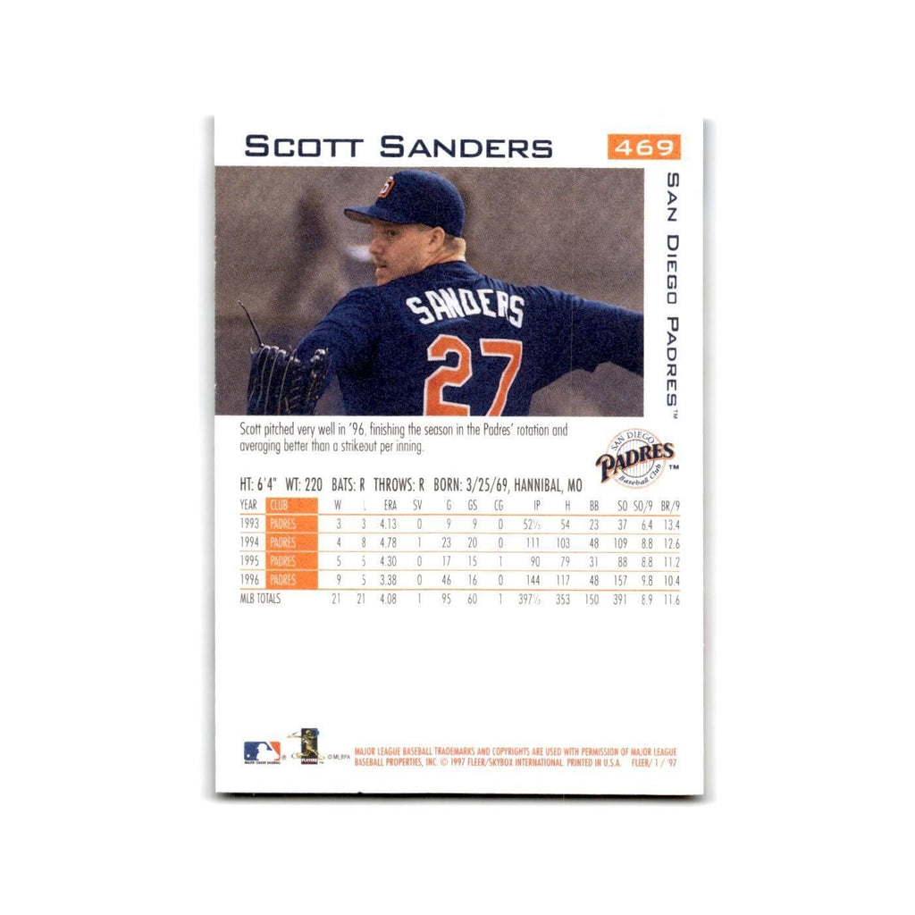 Scott Sanders 1997 Fleer #469 San Diego Padres Baseball Card NM