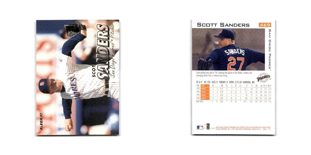 Scott Sanders 1997 Fleer #469 San Diego Padres Baseball Card NM