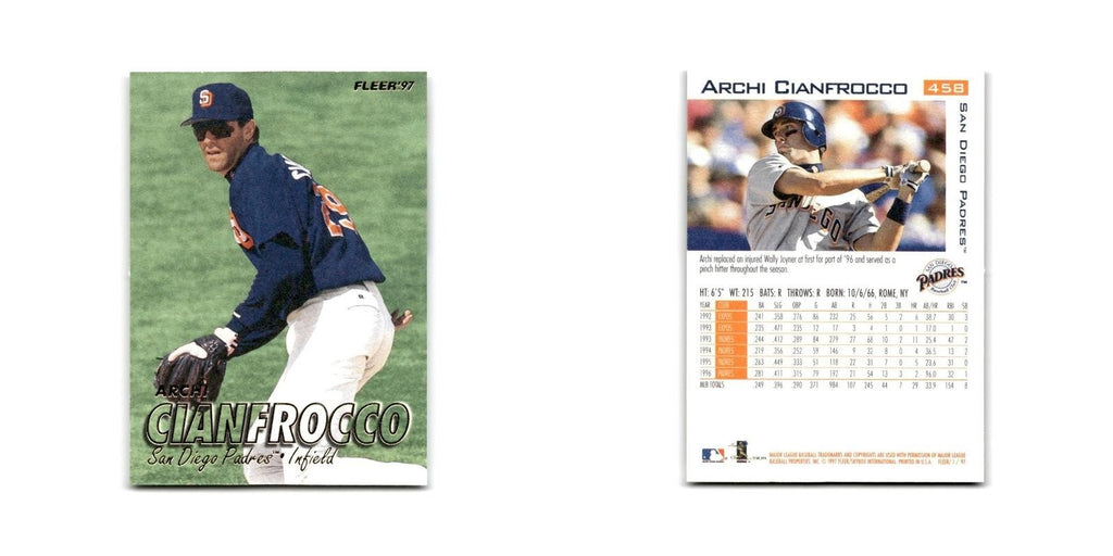 Archi Cianfrocco 1997 Fleer #458 San Diego Padres Baseball Card NM