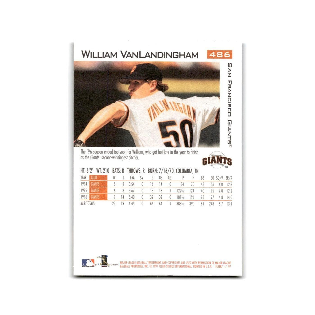 William VanLandingham 1997 Fleer #486 San Francisco Giants Baseball Card NM