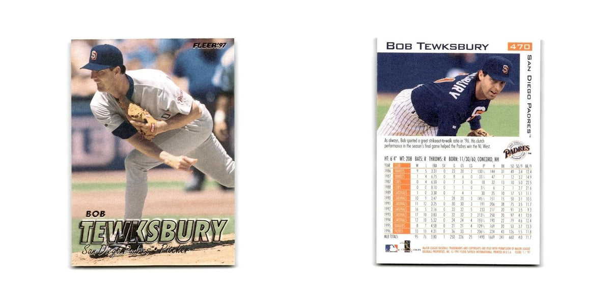 Bob Tewksbury 1997 Fleer #470 San Diego Padres Baseball Card NM