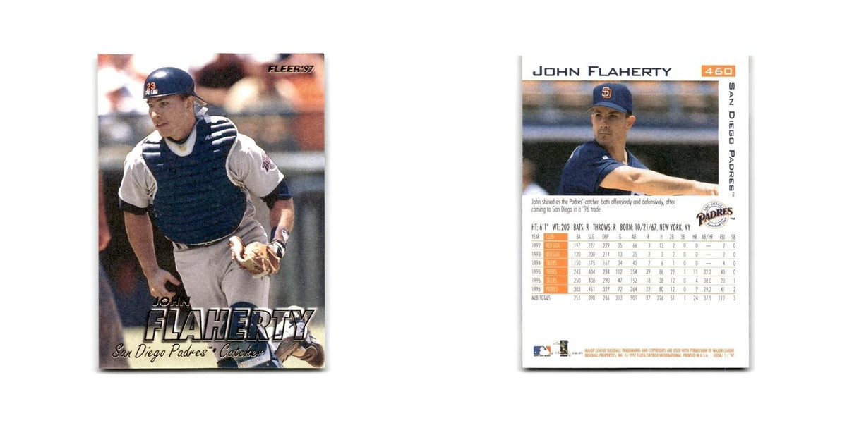 John Flaherty 1997 Fleer #460 San Diego Padres Baseball Card NM