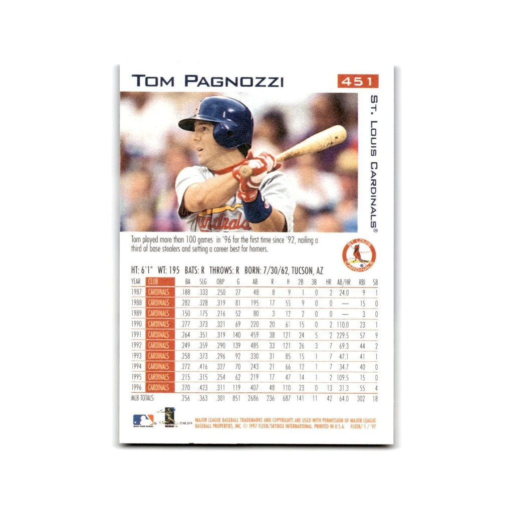 Tom Pagnozzi 1997 Fleer #451 St. Louis Cardinals Baseball Card NM