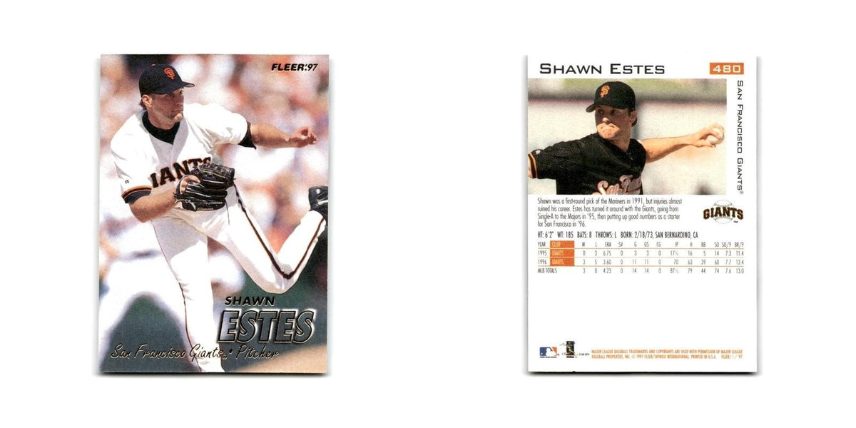Shawn Estes 1997 Fleer #480 San Francisco Giants Baseball Card NM