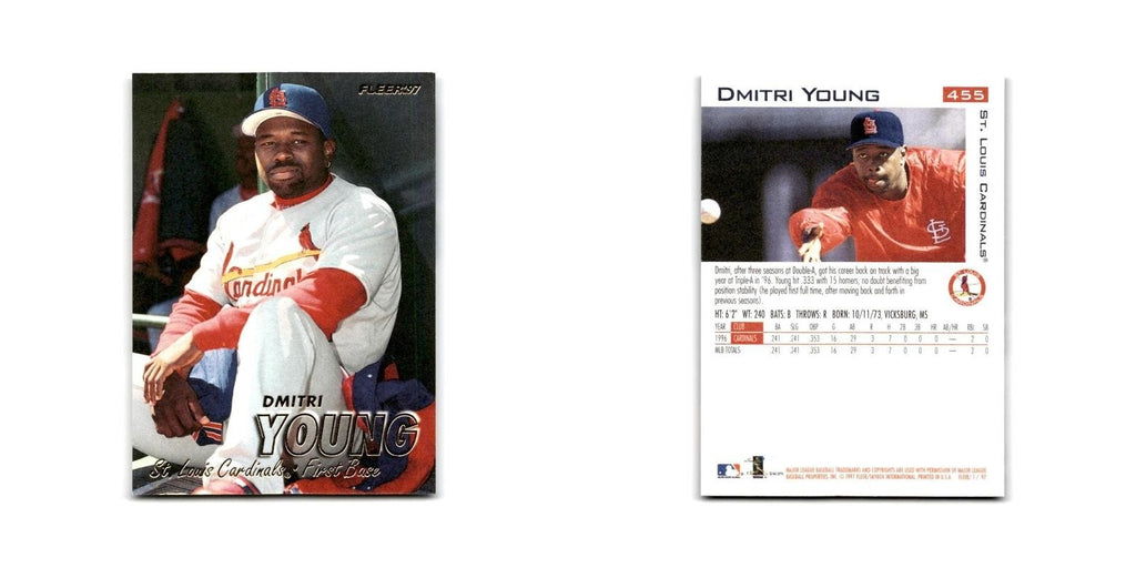 Dmitri Young 1997 Fleer #455 St. Louis Cardinals Baseball Card NM