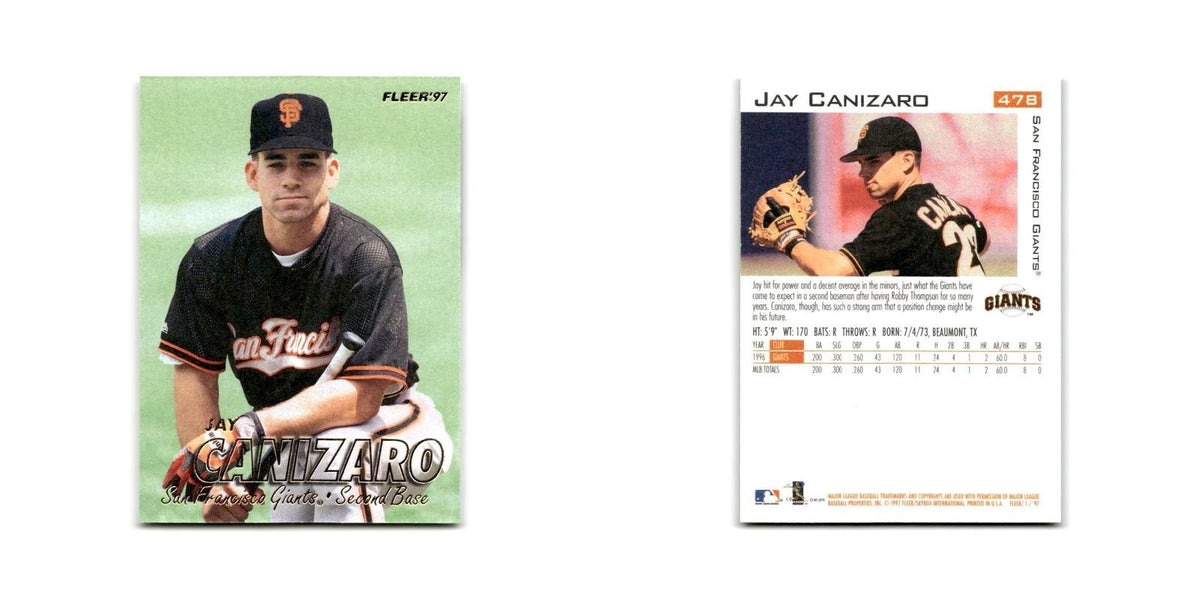 Jay Canizaro 1997 Fleer #478 San Francisco Giants Baseball Card NM