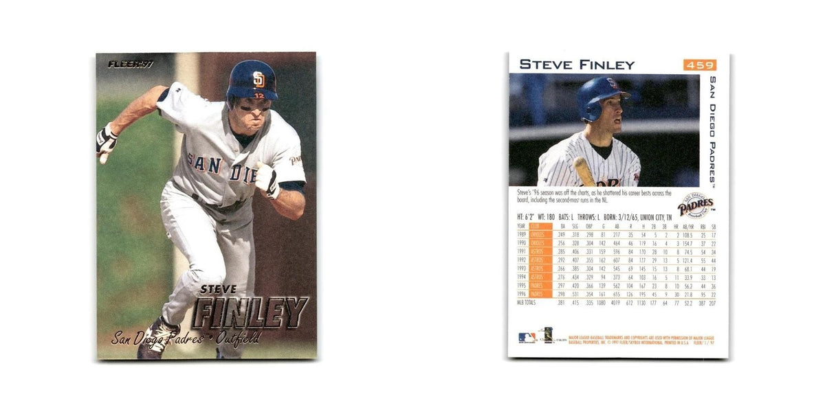 Steve Finley 1997 Fleer #459 San Diego Padres Baseball Card NM