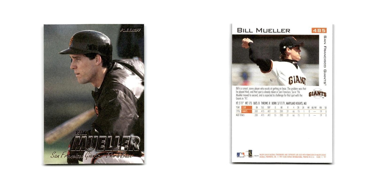 Bill Mueller Rookie 1997 Fleer #485 San Francisco Giants Baseball Card NM