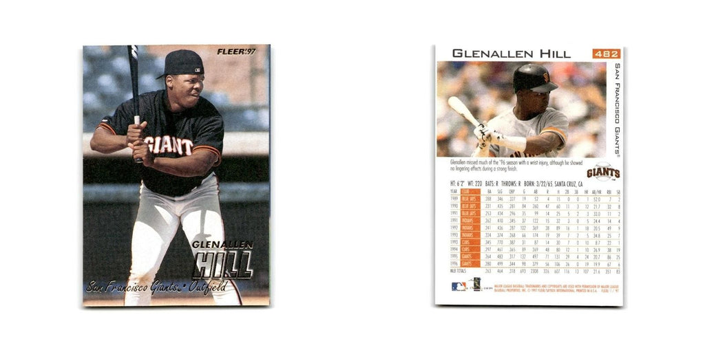 Glenallen Hill 1997 Fleer #482 San Francisco Giants Baseball Card NM