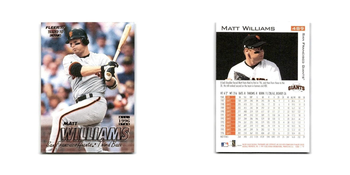 Matt Williams 1997 Fleer #489 San Francisco Giants Baseball Card NM