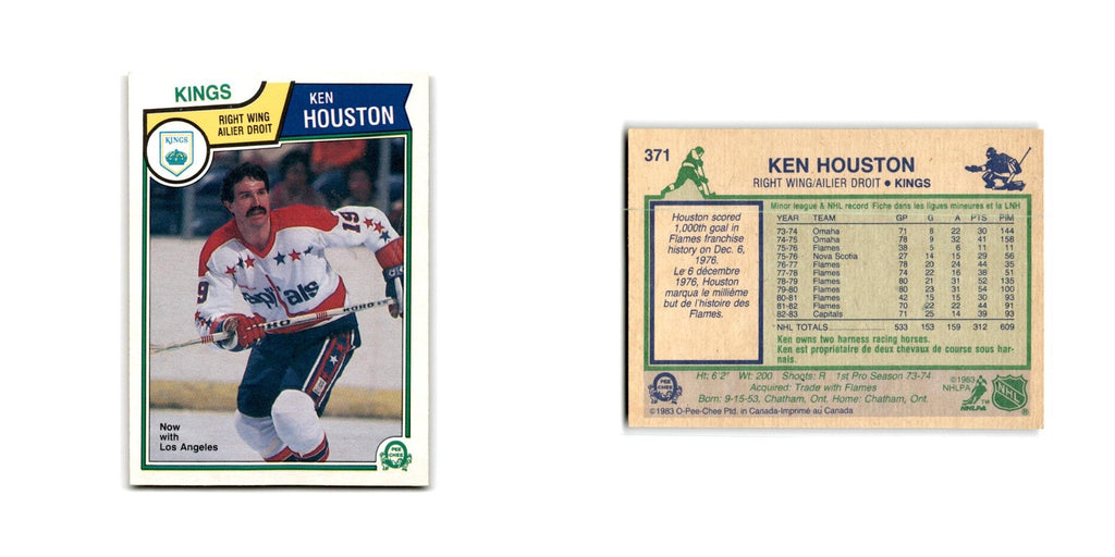 1983 O-Pee-Chee Ken Houston Los Angeles Kings #371
