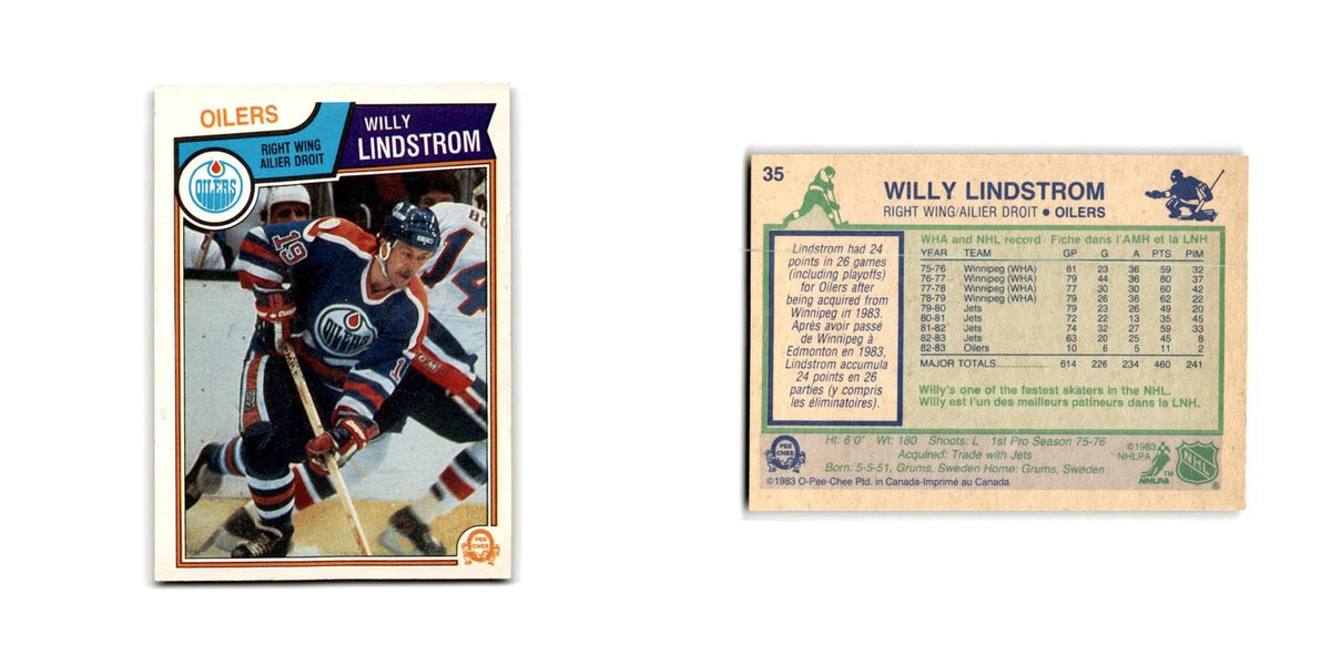 1983 O-Pee-Chee Willy Lindstrom Edmonton Oilers #35