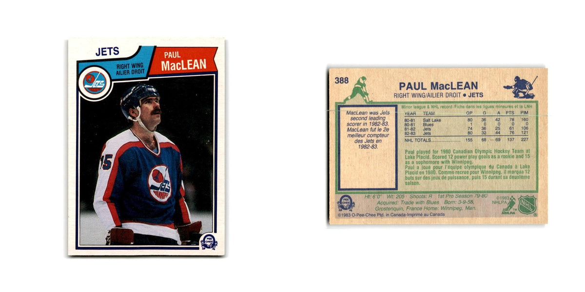 1983 O-Pee-Chee Paul MacLean Winnipeg Jets #388