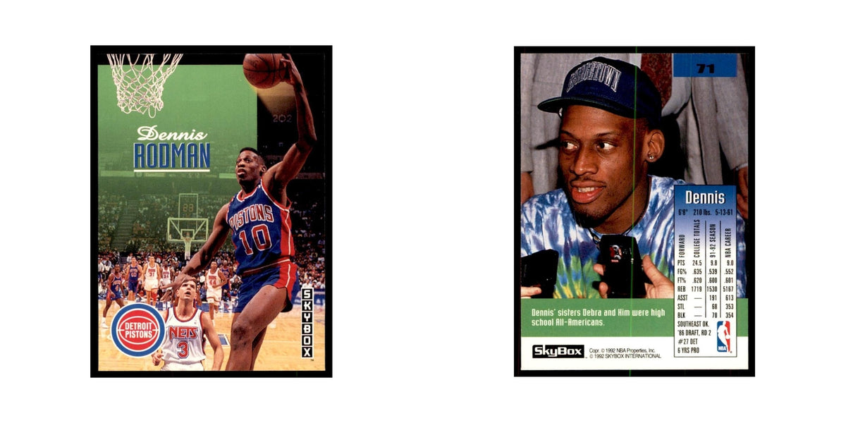 1992 SkyBox Dennis Rodman Basketball Cards #71