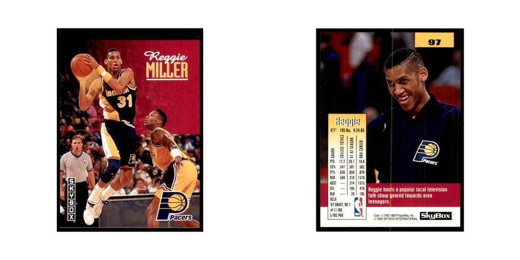 1992 SkyBox Reggie Miller Basketball Cards #97