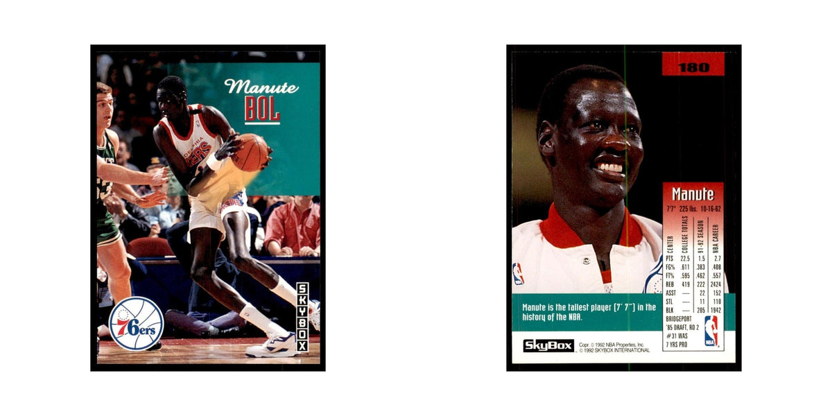 1992 SkyBox Manute Bol Basketball Cards #180