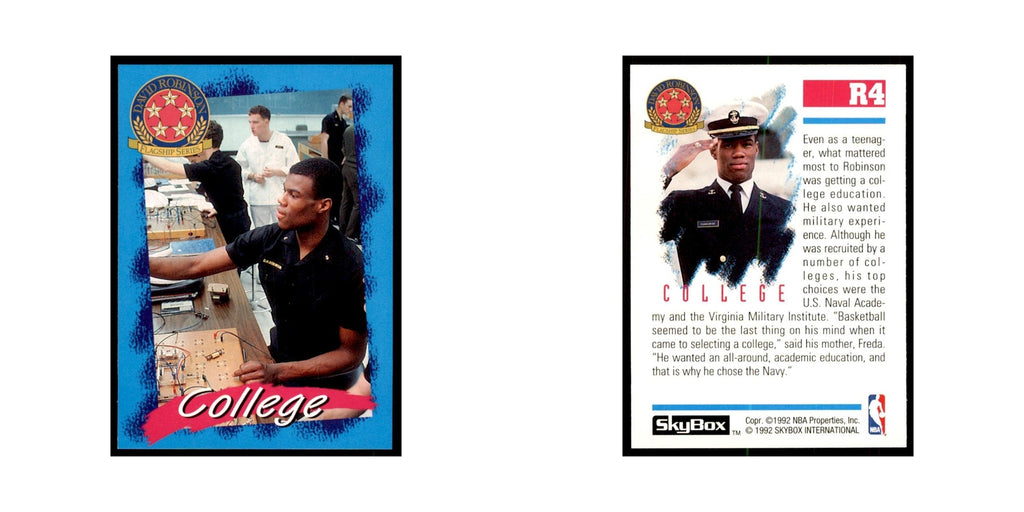1992 SkyBox David Robinson Basketball Cards #R4