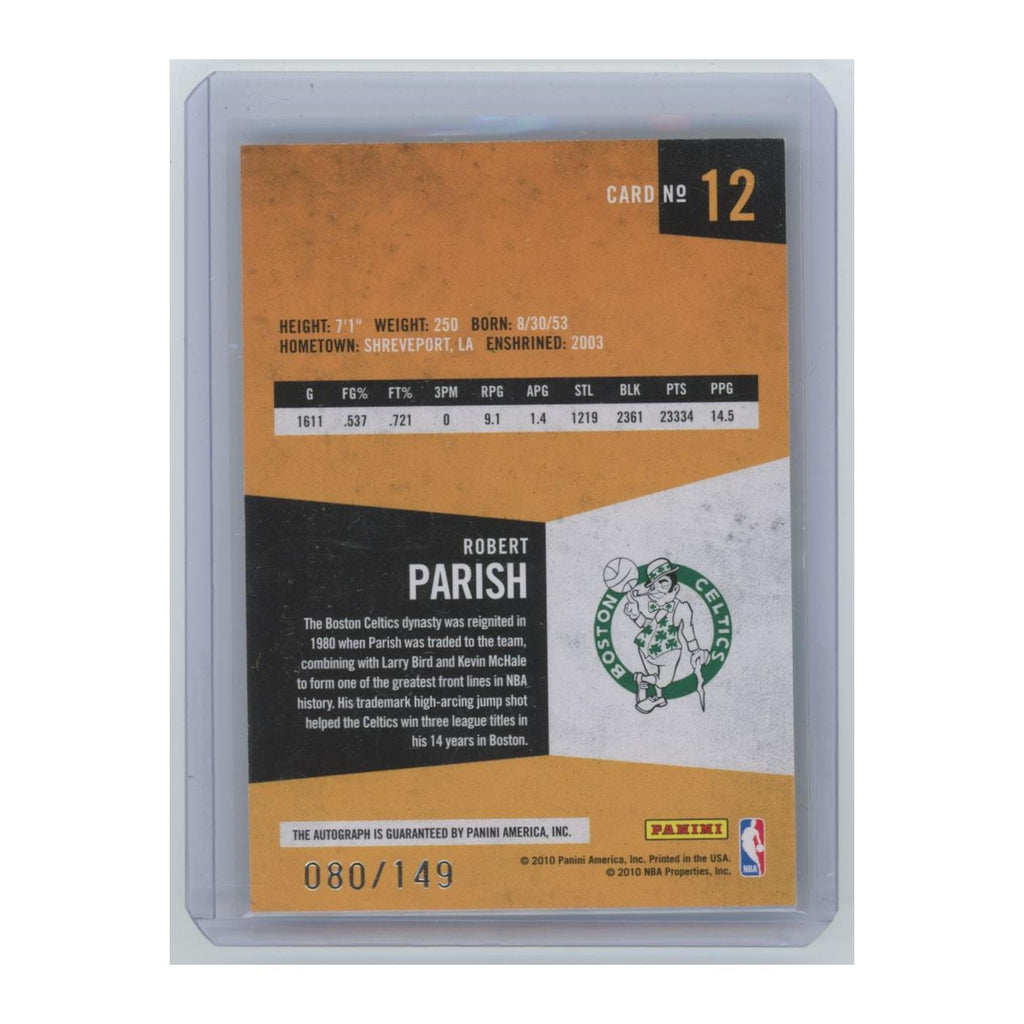2009 Panini Hall of Fame Monikers Robert Parish Auto 080/149 Celtics #12