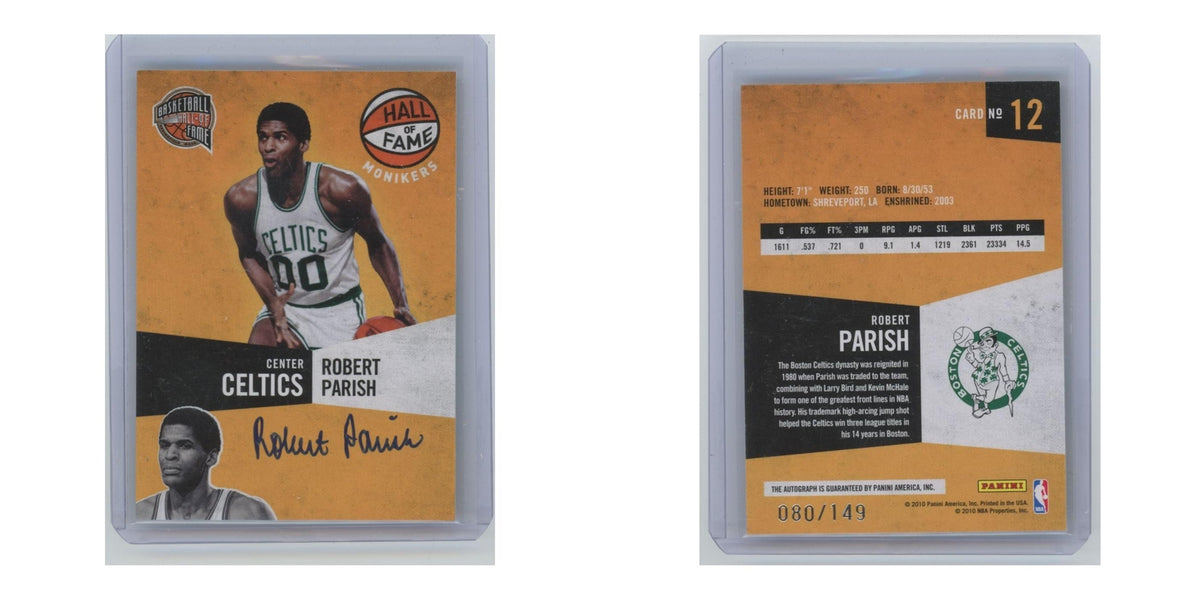 2009 Panini Hall of Fame Monikers Robert Parish Auto 080/149 Celtics #12
